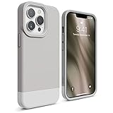 elago Glide Armor ケース iPhone 13 Pro 用 デザイン 落下防止 耐衝撃 TPUカバー アップグレード 耐衝撃 組み合わせ パーツ カメラガード 強化 [ストーン/ホワイト]
