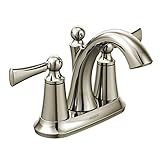 Moen 4505NL Wynford Two-Handle Centerset High Arc Bathroom Faucet, Polished Nickel [並行輸入品]