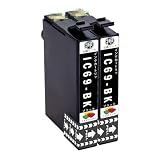【TAKEYUKI】IC69BKL 2本 ブラック 互換IC69インク 互換インクカートリッジ 互換 インク 純正品併用 大容量 ICチープ搭載 残量表示 対応機種：PX-045A PX-046A PX-047A PX-105 PX-405A PX-435A PX-436A PX-437A PX-505F PX-535F PX-S505