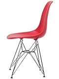 チャールズ・レイ＆イームズ　DSR サイドシェルチェア レッド（赤）　K/D ハーフマット
