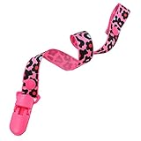 2赤ちゃんのおしゃぶりリーシュコード/ケースのセットは、クリップおしゃぶりホルダーピンクの花をおしゃぶり