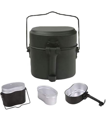 【美品】【レア】ドイツ軍 アルミ飯盒 OSIM75 メスキット　はんごうキャンプ Amazon.co.jp: ドイツ軍 アルミ飯盒 OSIM75 メスキット はんごう