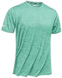 [TACVASEN] ランニングウェア メンズ スポーツtシャツ メンズ 半袖 ジム カジュアル ドライ スポーツtシャツ 速乾 ゴルフウェア ストレッチ ライトグリーン XL