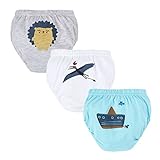 (ビッグエレファント) Big Elephant　キッズ　女の子　男の子　下着　どうぶつ　キッズパンツ　ブリーフ　3色セット　80 90 100 110 120　6ヶ月-4歳　B100