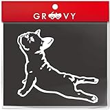 犬 フレンチブル フレブル ブルドッグ ステッカー グッズ 愛犬 かわいい おしゃれ 車 ブランド アウトドア シール おもしろ_1183 (ホワイト)