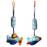 ベビーベッド＆ベビーカーおもちゃ、ベビーハンギングおもちゃ、2点セット、[飛行機]