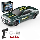 PLAYBUDDY 1:43 RCドリフトカー、2.4G フルプロポーショナルミニ電動リモートコントロールレースカー LEDライトシステム付き、屋内レーシング愛好家へのギフト(RTRバージョン)