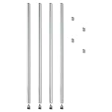 Stackable Posts For Wire Shelving, 36" High, Silver, 4/Pack (並行輸入品)