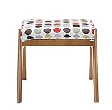 ミキモク ダイニングスツール パフューム ナチュラル カバー付 水玉 KC-731 ALD 【2梱包】