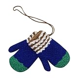 Tonsee ベビー 手袋 子供用 キッズ グローブ 保温 防寒 女の子 男の子 ストライプ ミトン 冬用 通学 お出かけ用 (ブルー)