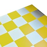 [ハリーオリジナル] リフォームするなら少量パックが便利で使いやすい ハリーDIY カラーフロアタイル 30cm角 [10枚パック] (北欧イエロー×ホワイト)