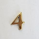 上品な輝き！ 真鍮ナンバー23mm　　ナンバー4