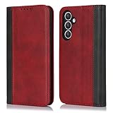 Galaxy A54 5G ケース サムスン galaxy a54 5g sc-53d docomo 手帳型 ギャラクシー a54 5g カバー galaxy a54 5g scg21 au 手帳ケース galaxy a54 5g case zouzt 合成皮革 財布型 カード収納 ベルトなし マグネット スタンド 4色 レッド+ブラック