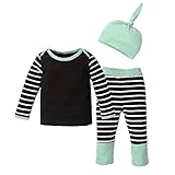 (プタス)Putars ベビー服 子供服 上下セット Tシャツ 男の子 長袖 ストライプ柄 帽子付き 可愛い 秋 冬 スポーツ 運動会 旅行 記念日 プレゼント 6-24ヶ月