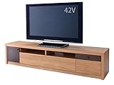 【あたたかみのある木目デザイン】 天然オーク材 テレビ台 TVボード 国産&完成品 (180cm幅 80インチWまで対応)