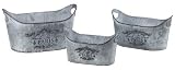 Sterling 51-10015/S3 Aluminum Metal Planter with Parisian Print, Set of 3 [並行輸入品]