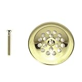 pf Waterworksバスタブ/浴槽Tub Drain ShoeグリッドStrainer (カバー) with Matchingねじ、アンティーク真鍮、pf0915-ab PF0915-PB 1
