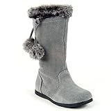 モモ グロウ 幼児/キッズ用「エラ」グレー レザー ブーツ ネイビー 米国幼児用サイズ8 M (インポート)