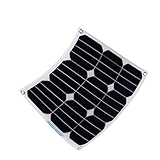 ソーラーパネル 30w 12v MOHOO 太陽光パネル 太陽光発電パネル Sunpower 曲げ セミフレキシブル 超薄型 チャージャー ワニ口クリップ 付き