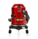 PSE認証★FUKUDA 福田 フクダレーザー墨出し器 充電器 バッテリー ACアダプダ 三脚 レーザー墨出し器 受光器 レーザー墨出器 レーザーレベル レーザー水平器 レーザー測定器 墨出し 墨出し器 レーザー墨 墨だし器 クロスライン★日本語説明書 (EK-436P(赤7ライン))