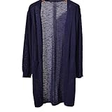 Marshel マタニティ カーディガン アウター 長袖 春 夏 カジュアル 体型カバー おしゃれ ゆったり シンプル 薄手 産前 産後 ネイビー 【ポケット付き】