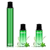 HECCO 電子タバコ イチゴスイカ フレーバー 使い捨て ミックス風味 ポケットシーシャ 爆煙 ニコチン タールなし コンパクト 交換用カートリッジ2個付き スターターキット M16型（ブラック本体+イチゴスイカ2個）