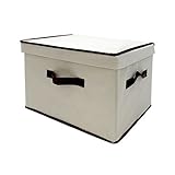 収納ボックス ふた付 アイボリー