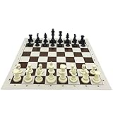 TX GIRL プラスチック製チェスセットスタンダード・ポータブルレザーチェスボード子供のギフトパズルゲームボードゲーム (Size : 43cm*43cm*0.1cm)