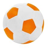 サッカーボール クッションスポーツボールふわふわのぬいぐるみ ベビーサッカーボール柔らかい投げる枕ぬいぐるみ男の子の為のギフト 22cm オレンジ