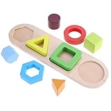 Baosity ビルディングブロック 木のおもちゃ 幾何認知 形合わせ 積み木 はめこみ パズル 幼児 子供 知育玩具