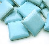 モザイクタイル ２２．５mm角 ライトブルー ２４ピース入り クラフトタイル