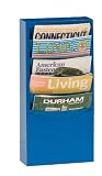 Durham 403-10 Blue Cold Rolled Steel 5 Contour Pocket Vertical Literature Rack 9-3/4 Width x 20-1/4 