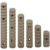 MILQUEST(M-LOK KEYMOD両方対応用 20mmレール)【6種類 6本セット 3/5/7/9/11/13スロット】(樹脂製 軽量 20㎜レイルセクション) (ダークアース)