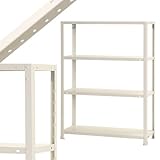 スマートラック NSTR-467 幅90×奥行45×高さ120cm 4段 ホワイト 40㎏/段