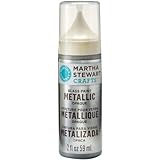 マーサ ・ スチュワート工芸ガラス塗料金属不透明 2 オンス-スターリング