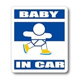 わーるどくらふと BABY IN CAR スケート フィギュアスケートバージョン ステッカー （あお）