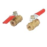 uxcell　ボールバルブ　エア　空気圧　ガス　1/8BSPメス－1/8BSPメネジ　 2個入り