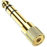 3.5mm-6.35mm 変換プラグ 6.35オスー3.5メス 標準プラグ⇒ミニプラグ ステレオミニプラグ イヤホンジャック 変換 プラグ ステレオ標準プラグ 金メッキ 変換プラグ ヘッドホン/アンプ/電子ピアノなどに対応 3.5mm to 6.35mm 変換プラグ