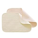 Jolieer 6重 ガーゼケット おくるみ ベビー オーガニック コットン ベビー タオルケット 優しい肌触り 防水おねしょシーツ 2枚組 (47×36cm 2枚)