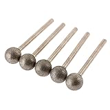 高品質 ダイヤモンドビット 研削ヘッド ビット ミニルーター 研磨用 回転ヤスリ 10mm 球型 5本入りセット