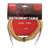 D'Addario ダダリオ シールドケーブル (ギターシールド) Custom Series Braided Instrument Cable ツイード PW-BG-20TW (6.1m S-S) 【国内正規品】