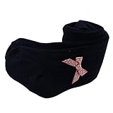 かわいいベビーキッズガールズコットン靴下パンストちょう結びソックスストッキング・タイツパンツを温めます (M（1-2歳）, ネイビー)