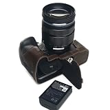 [恵＼イーサン] TP Original Olympus OM-1 OM SYSTEM OM-1 Mark II デジカメ 専用 オープナブルタイプ ハンドメイド本革 ボディケース 互換 電池交換便利 底面開閉 ハンドメイド本革ハーフカメラケースバッグカバー (褐色)