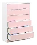 大川家具 nakakei ハイチェスト ライズ 80cm幅 ピンク 045491