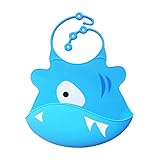 Tovadoo ベビー 食事用エプロン キャラクター柄　シリコーン製　バンド調整可　防水　水洗い簡単　出産祝い　プレゼント　九色入　18cm*26.5cm