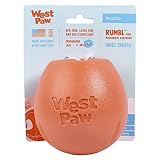 West Paw 犬用おもちゃ ゾゴフレックス エコー ランブル 犬 おもちゃ 知育玩具 早食い防止 子犬 おもちゃ IQ UP 水に浮く ストレス解消 おやつ隠し ペットトレーニング 犬 おもちゃ 噛む ペット用品 犬用品 運動不足 家の破壊防止対策 犬のおもちゃ シニア犬用 オレンジ L サイズ オレンジ  子犬、シニア犬用