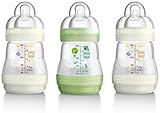 MAM 160 ml Anti Colic Bottle (3-Pack) (Gold)