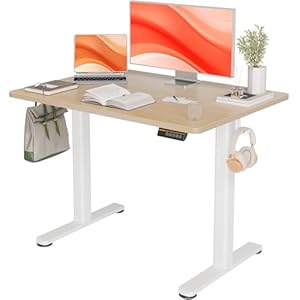 Claiks 電動昇降デスク 初心者向け スタンディング パソコン オフィス 幅100cm×奥行き60cm ナチュラル天板
