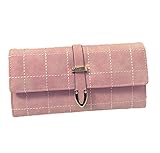 MISS LIN レディース 財布 ボタン 財布 おしゃれ 可愛い 長財布 人気 PU レザー 5色 (ピンク)