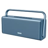 DOSS SoundBox Pro+ P400 Bluetoothスピーカー 50W 重低音 ワイヤレス ポータブル 小型 ブルートゥース スピーカー【26時間再生/ワイヤレスステレオ対応/クールファントムミラーライト搭載/IPX5 防水/マイク内蔵/Aux・TFカード対応/お風呂 アオトドア適用】（ブルー）